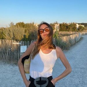 Anine bing white tank top